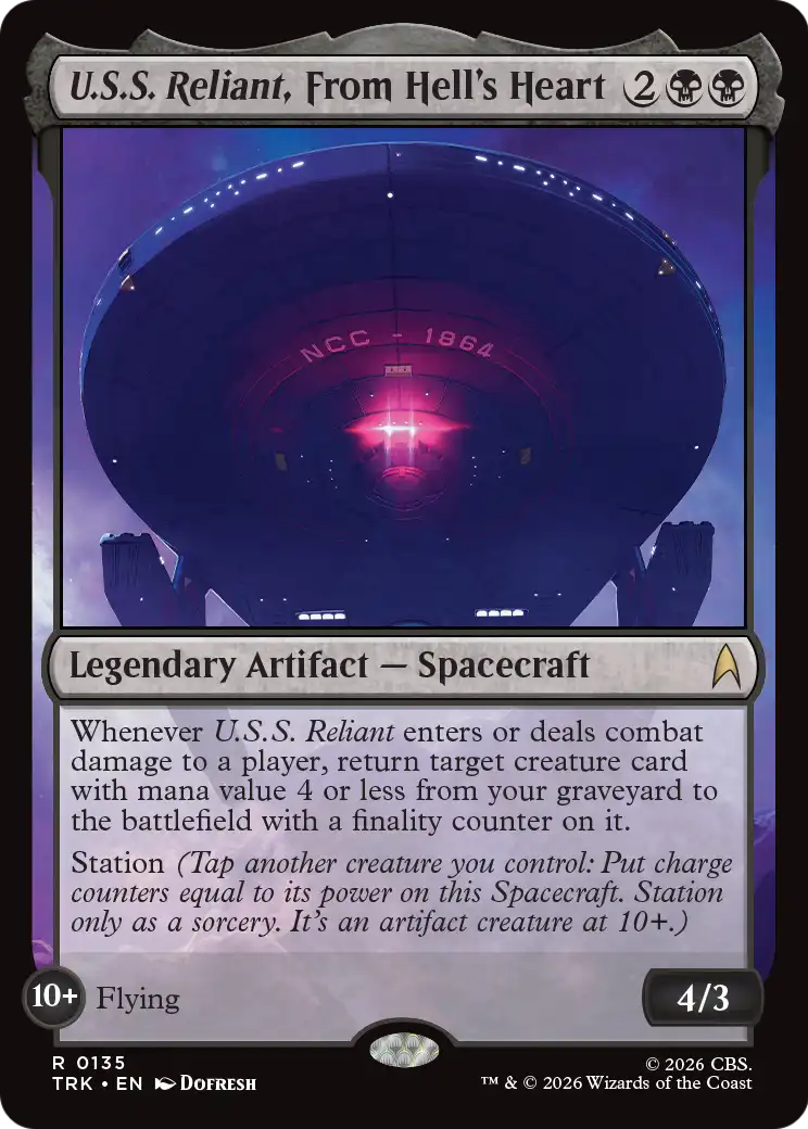 U.S.S. Reliant, From Hell's Heart [Star Trek] | Magic Magpie