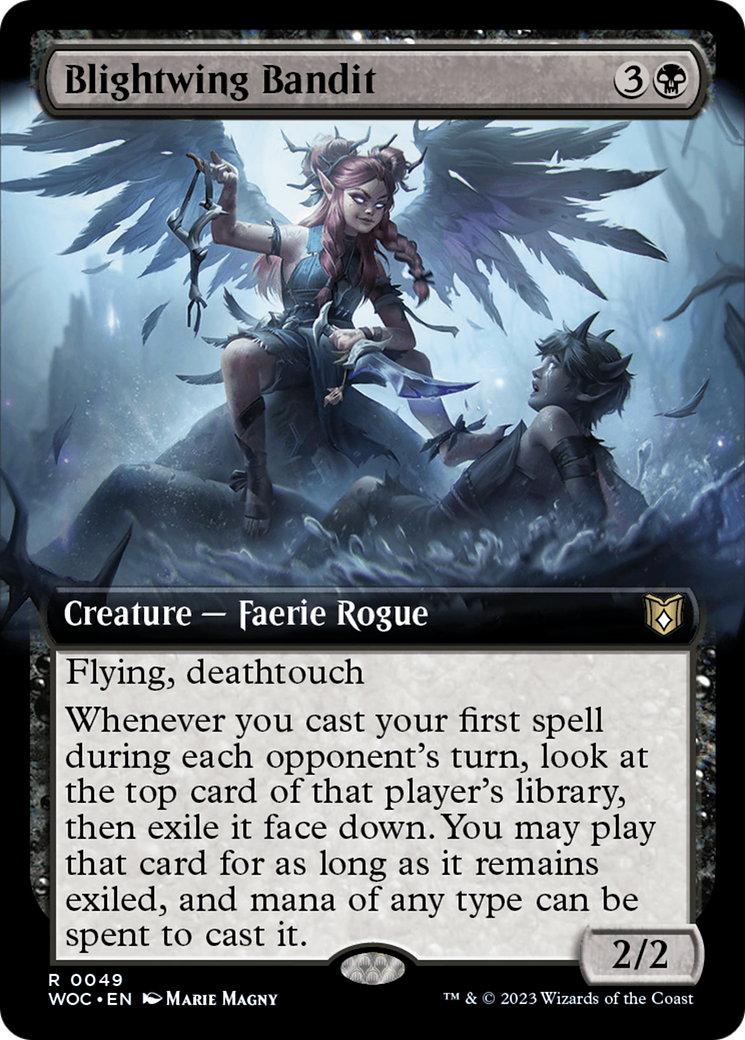 Blightwing Bandit (Extended Art) [Wilds of Eldraine Commander] | Magic Magpie