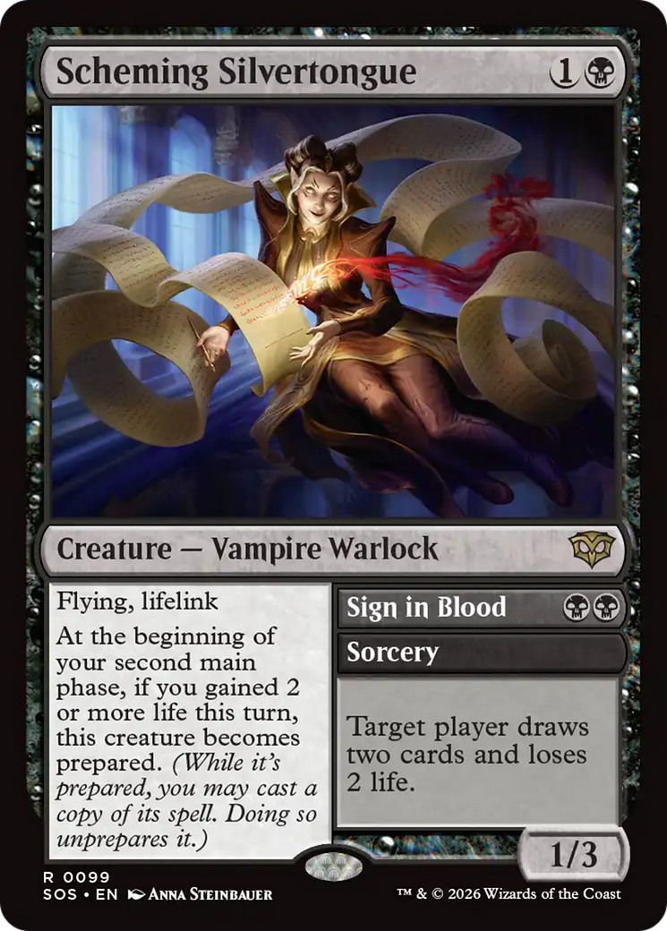 Scheming Silvertongue [Secrets of Strixhaven] | Magic Magpie