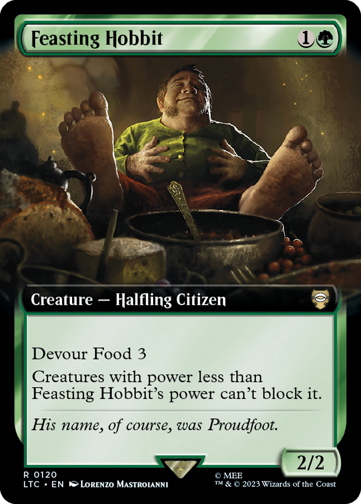 Feasting Hobbit (Extended Art) [The Lord of the Rings: Tales of Middle-Earth Commander] | Magic Magpie