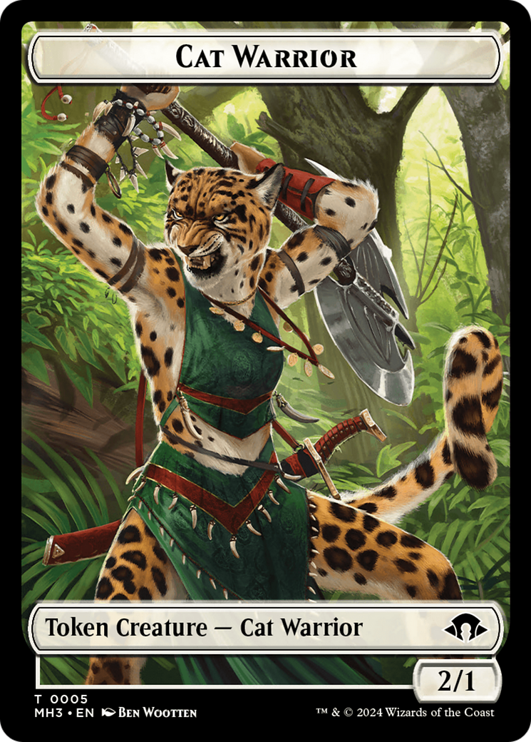 Phyrexian Germ // Cat Warrior Double-Sided Token [Modern Horizons 3 Tokens] | Magic Magpie