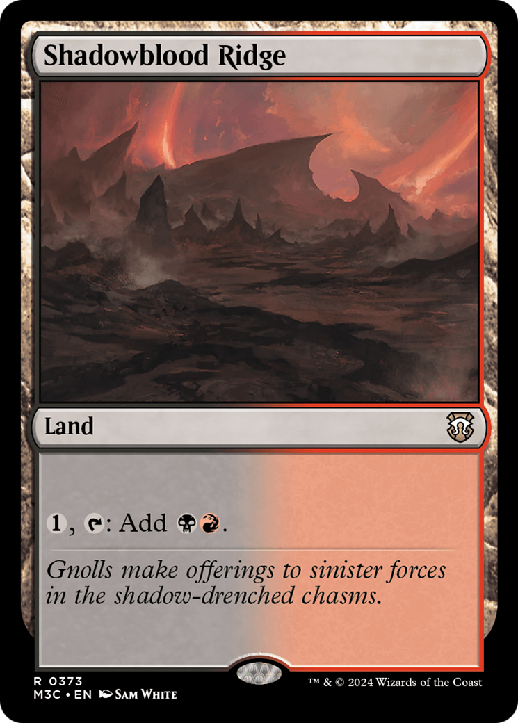 Shadowblood Ridge (Ripple Foil) [Modern Horizons 3 Commander] | Magic Magpie