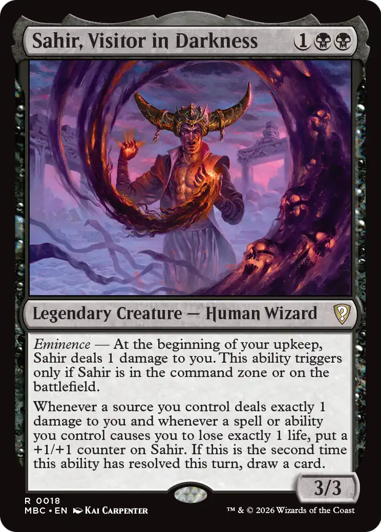 Sahir, Visitor in Darkness [Mystery Booster: Commander Edition] | Magic Magpie