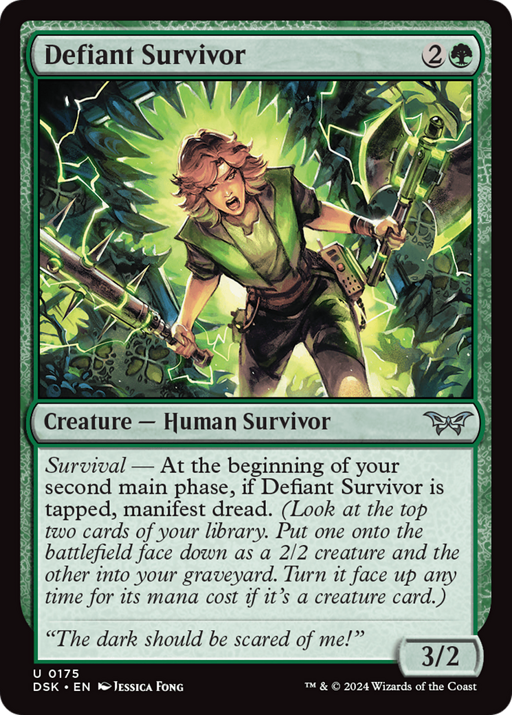 Defiant Survivor [Duskmourn: House of Horror] | Magic Magpie