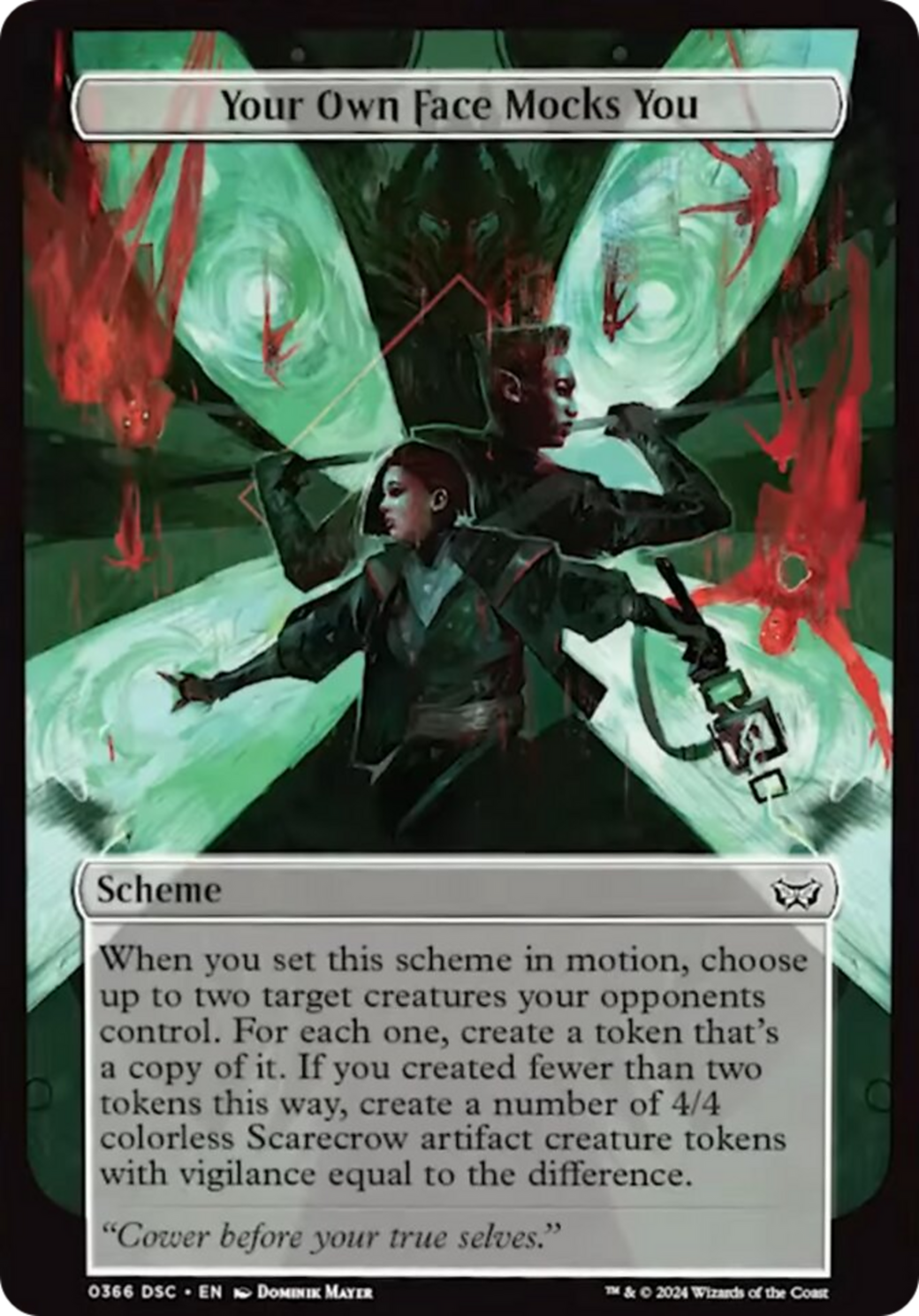 Your Own Face Mocks You (Full Art) [Duskmourn: Archenemy] | Magic Magpie