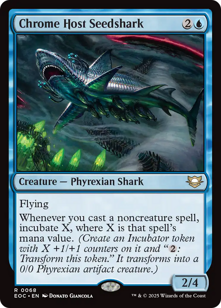 Chrome Host Seedshark [Edge of Eternities Commander] | Magic Magpie