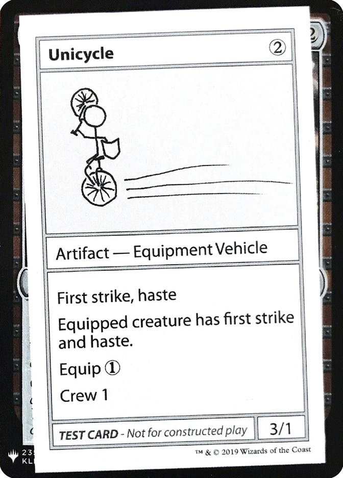 Unicycle [Mystery Booster Playtest Cards] | Magic Magpie