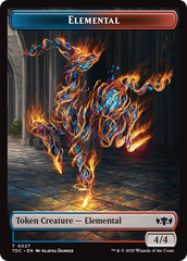 Elemental (0027) // Monk Double-Sided Token [Tarkir: Dragonstorm Commander Tokens] | Magic Magpie