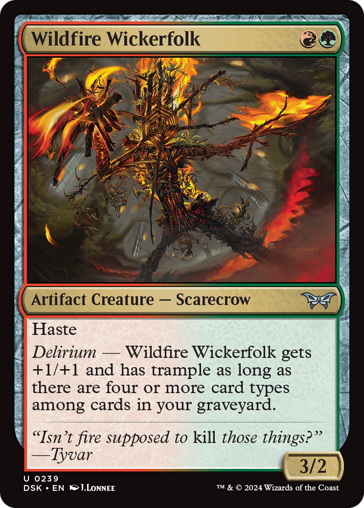 Wildfire Wickerfolk [Duskmourn: House of Horror] | Magic Magpie