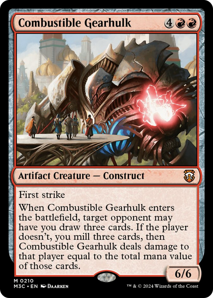 Combustible Gearhulk (Ripple Foil) [Modern Horizons 3 Commander] | Magic Magpie