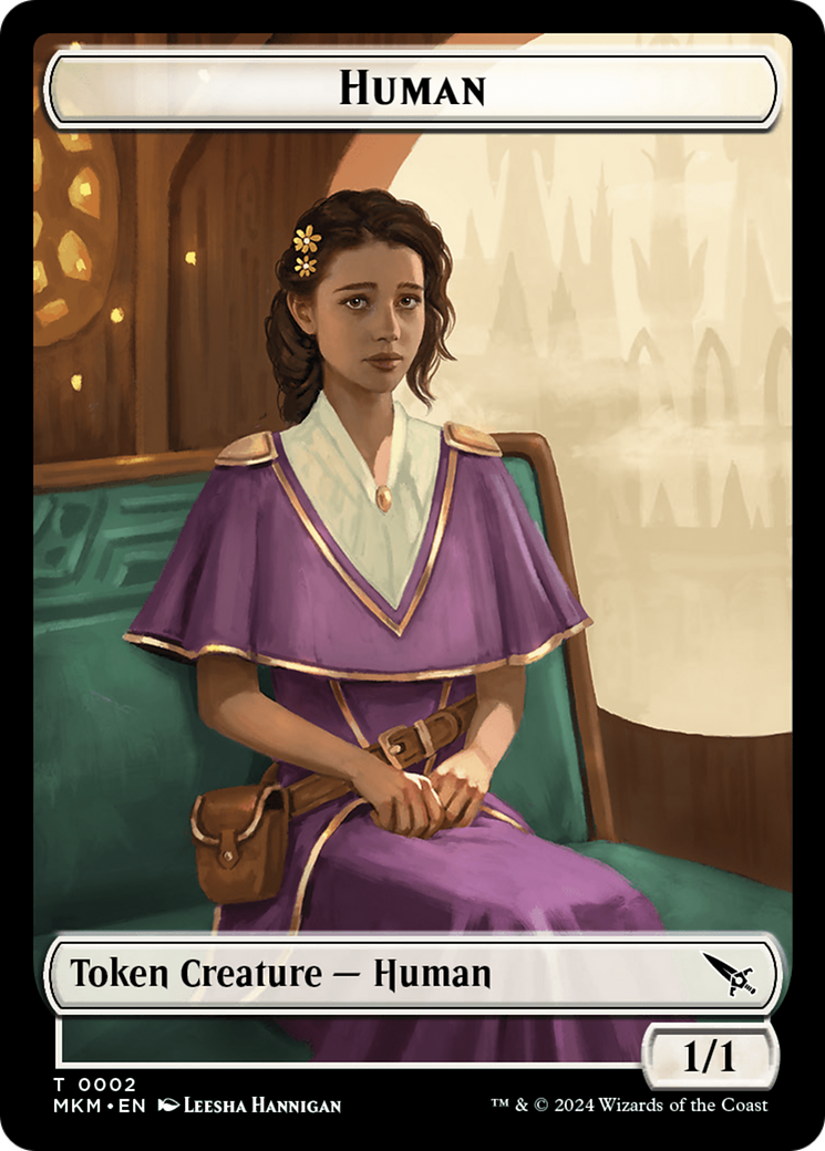 Human Token [Murders at Karlov Manor Tokens] | Magic Magpie