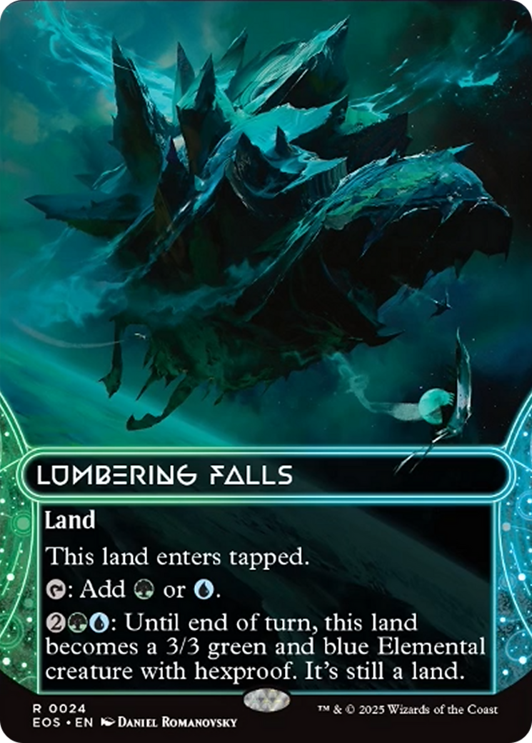 Lumbering Falls (0024) (Borderless) [Edge of Eternities: Stellar Sights] | Magic Magpie