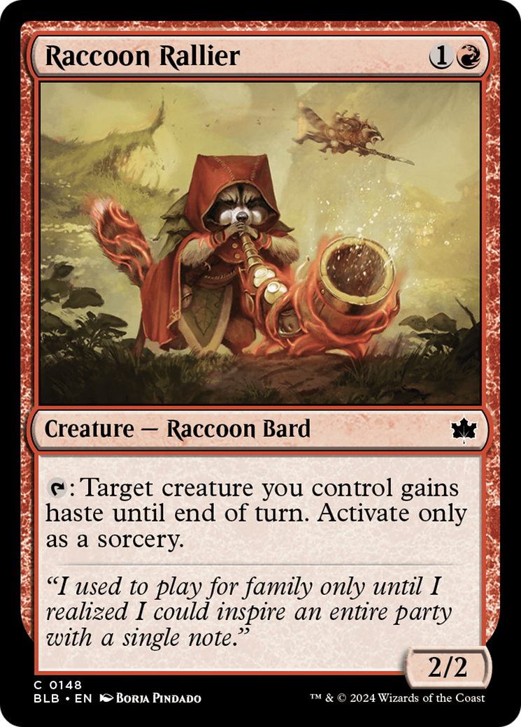 Raccoon Rallier [Bloomburrow] | Magic Magpie