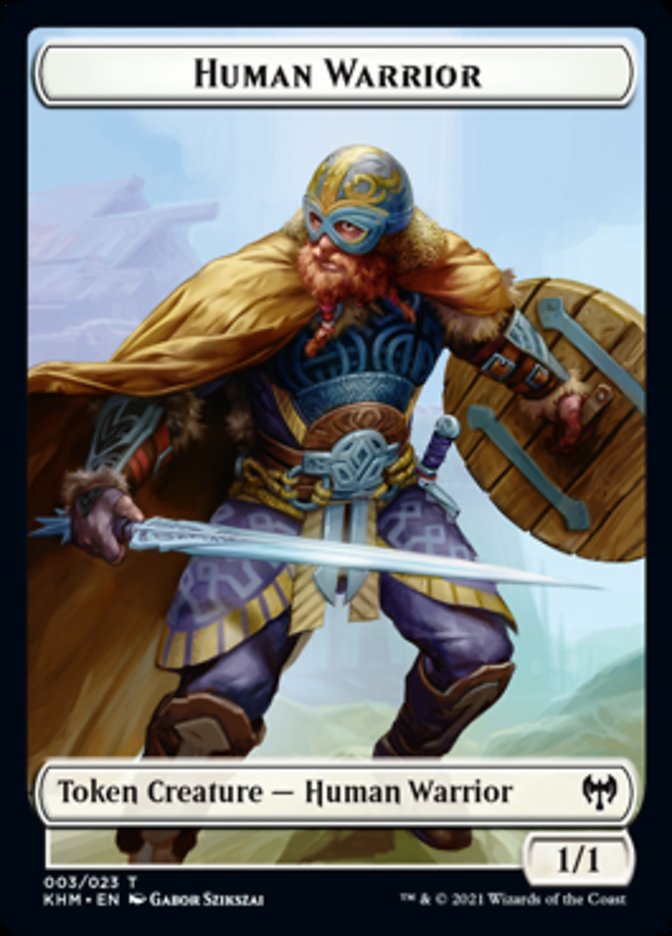 Human Warrior Token [Kaldheim Tokens] | Magic Magpie