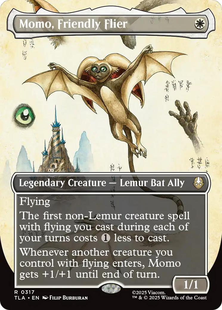 Momo, Friendly Flier (Borderless) [Avatar: The Last Airbender] | Magic Magpie