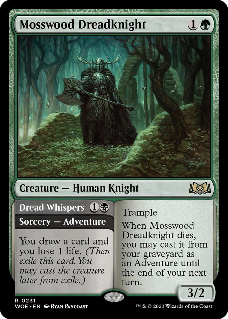 Mosswood Dreadknight // Dread Whispers [Wilds of Eldraine] | Magic Magpie