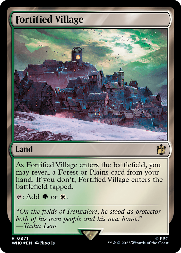 Fortified Village (Surge Foil) [Doctor Who] | Magic Magpie