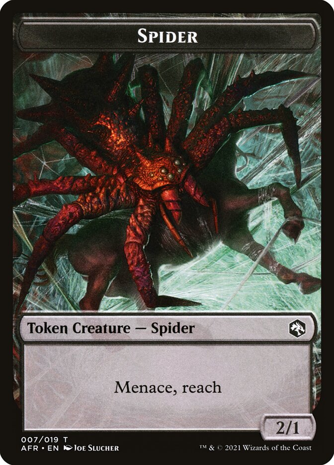 Spider // Icingdeath, Frost Tongue Double-Sided Token [Dungeons & Dragons: Adventures in the Forgotten Realms Tokens] | Magic Magpie