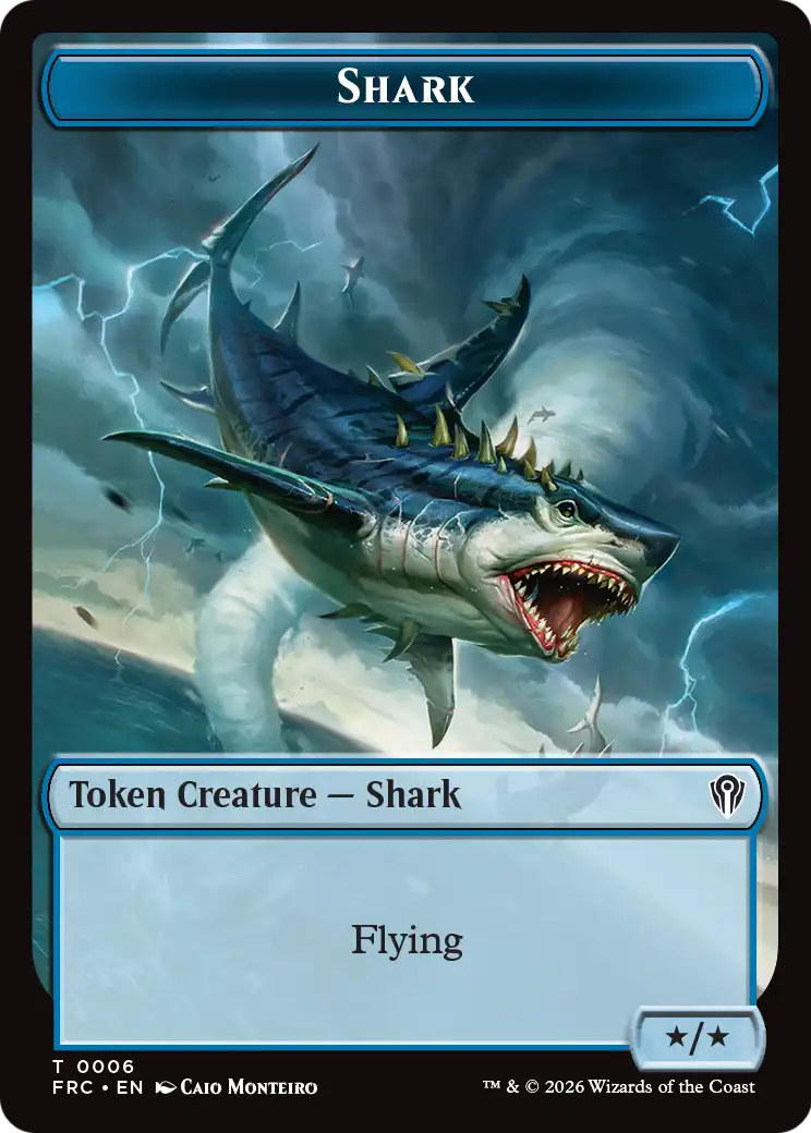 Soldier // Shark Double-Sided Token [Reality Fracture Commander Tokens] | Magic Magpie