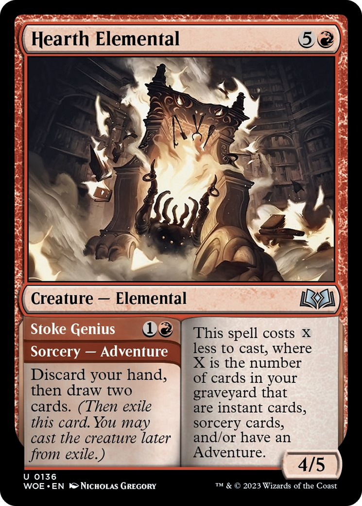 Hearth Elemental // Stoke Genius [Wilds of Eldraine] | Magic Magpie