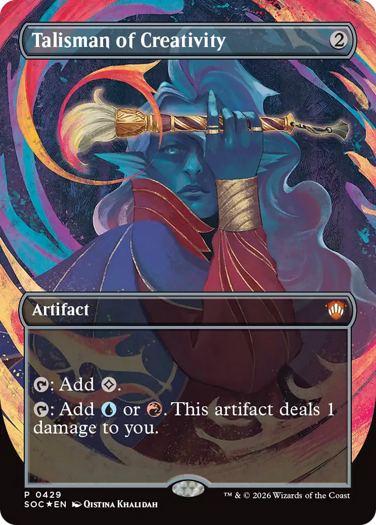 Talisman of Creativity (Borderless) [Secrets of Strixhaven Commander] | Magic Magpie