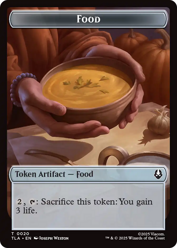 Food (0020) // Ally (0007) Double-Sided Token [Avatar: The Last Airbender Tokens] | Magic Magpie