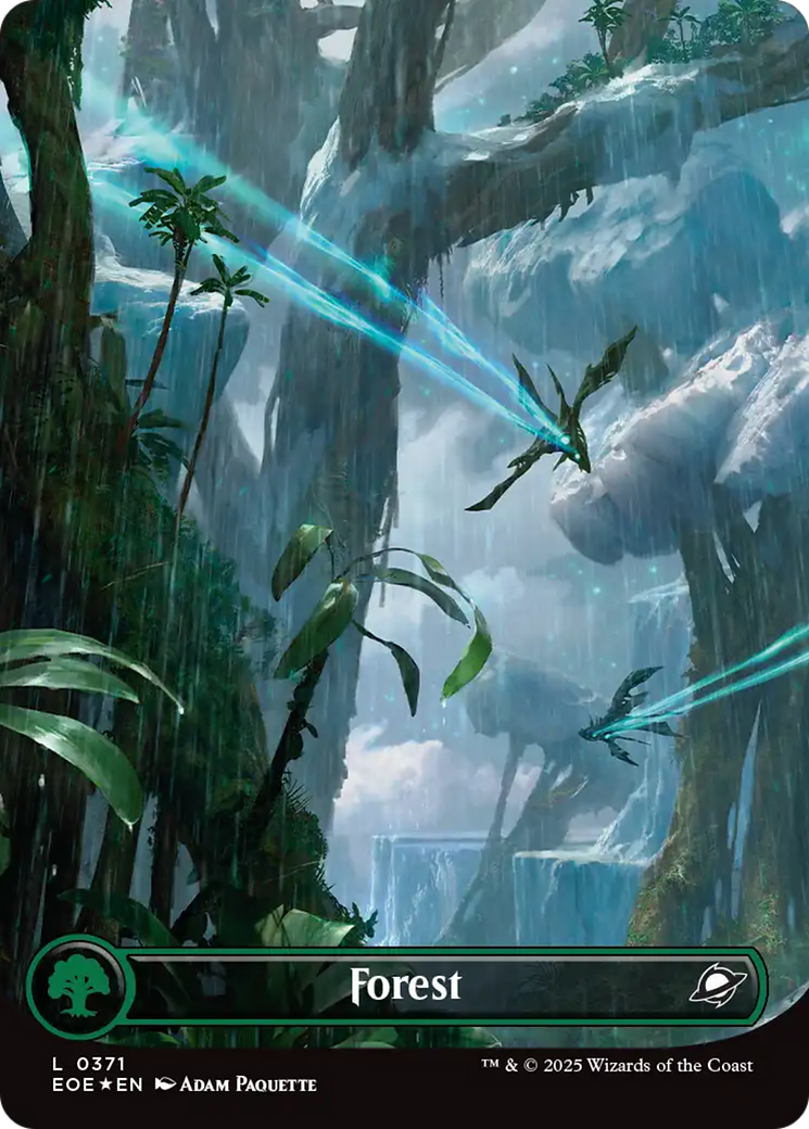 Forest (0371) (Borderless) (Galaxy Foil) [Edge of Eternities] | Magic Magpie