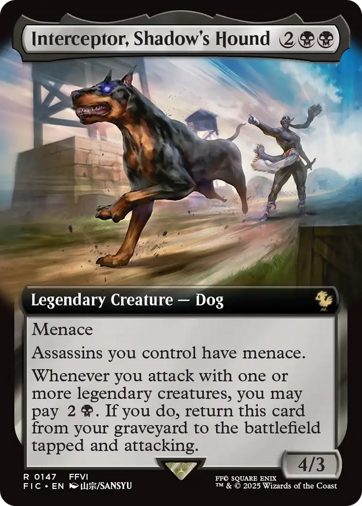 Interceptor, Shadow's Hound (Extended Art) [FINAL FANTASY Commander] | Magic Magpie