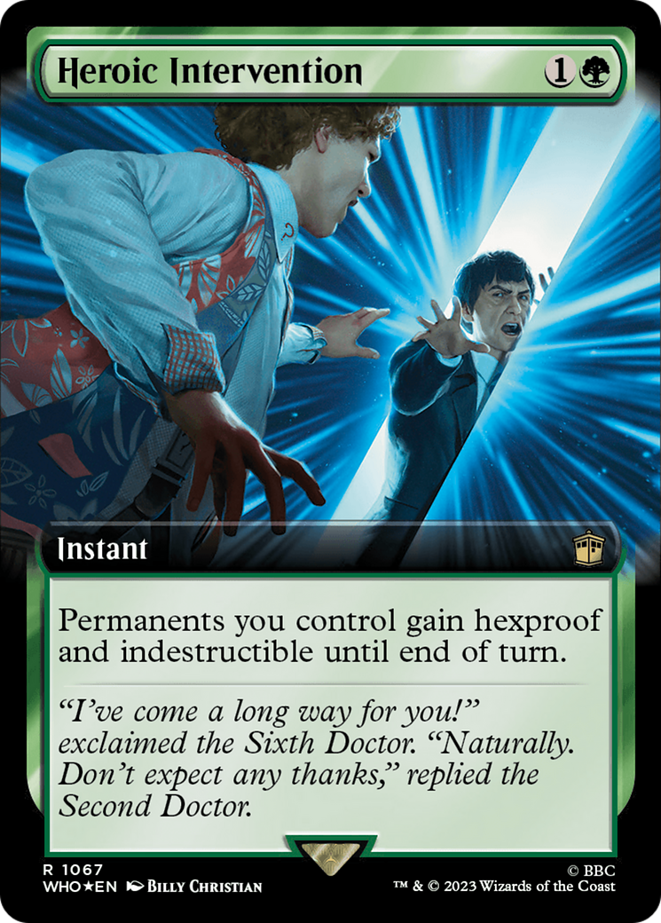 Heroic Intervention (Extended Art) (Surge Foil) [Doctor Who] | Magic Magpie