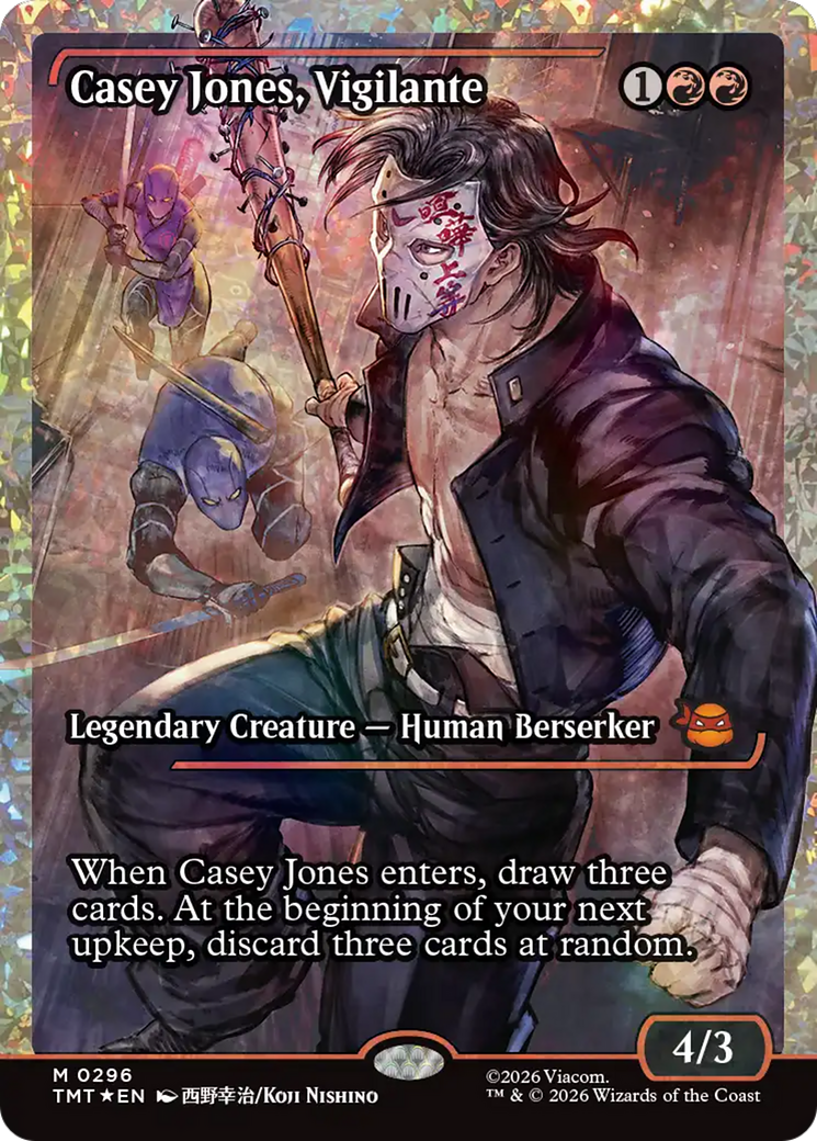 Casey Jones, Vigilante (0296) (Showcase) (Fracture Foil) [Teenage Mutant Ninja Turtles] | Magic Magpie