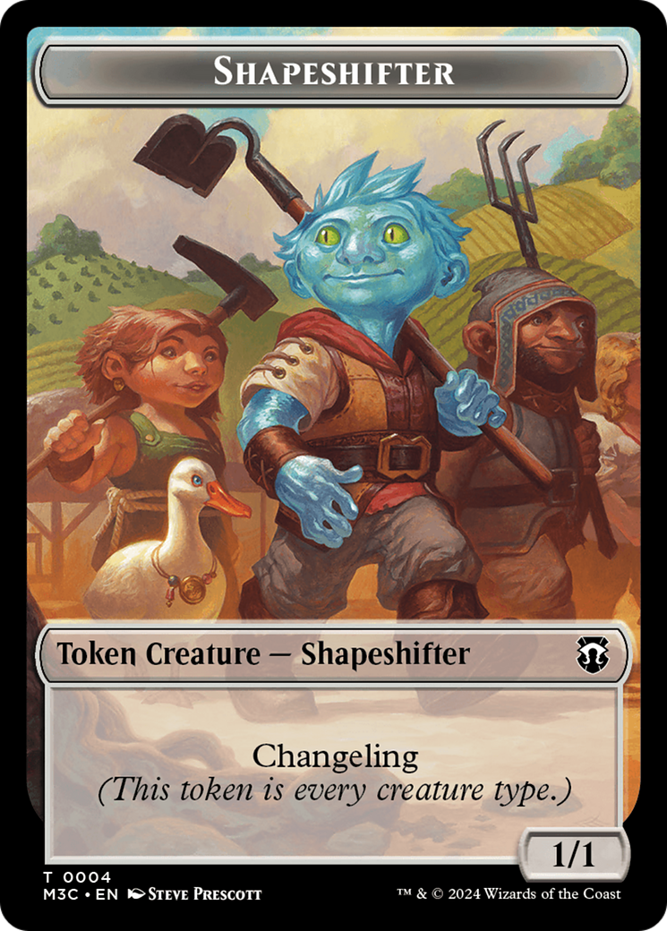 Shapeshifter (0004) // Copy Double-Sided Token [Modern Horizons 3 Commander Tokens] | Magic Magpie