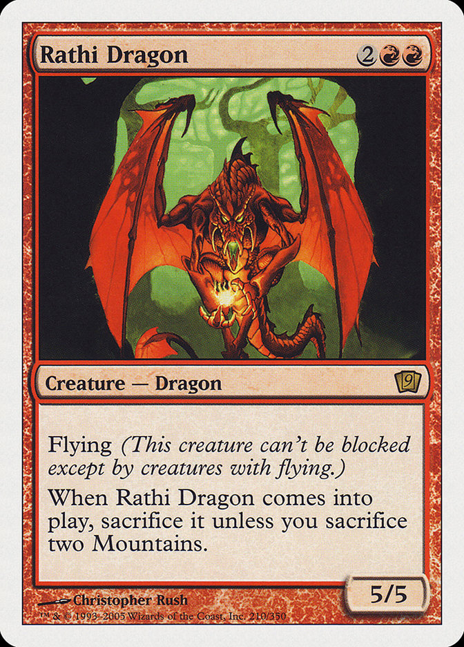 Rathi Dragon (9th Edition) [Oversize Cards] | Magic Magpie