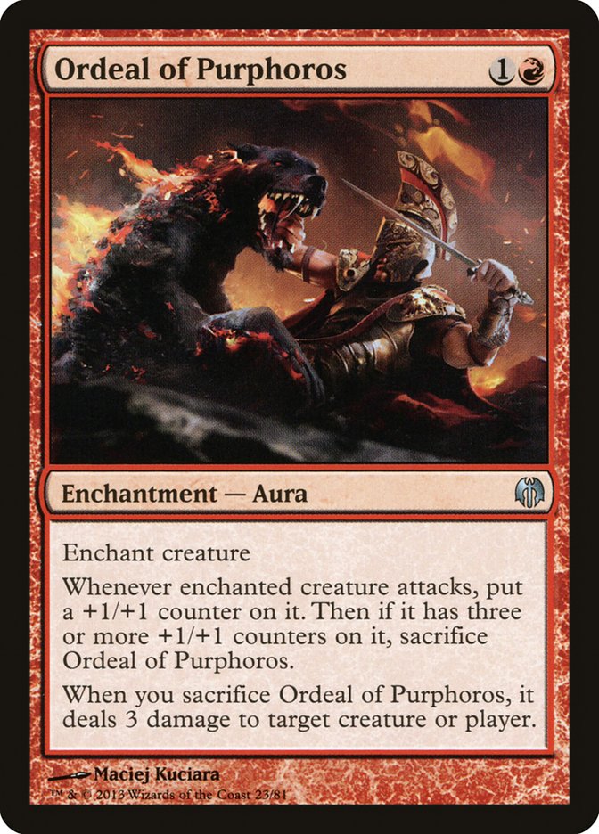 Ordeal of Purphoros [Duel Decks: Heroes vs. Monsters] | Magic Magpie