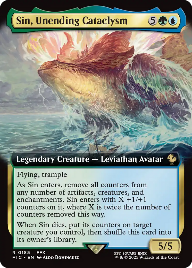 Sin, Unending Cataclysm (Extended Art) [FINAL FANTASY Commander] | Magic Magpie