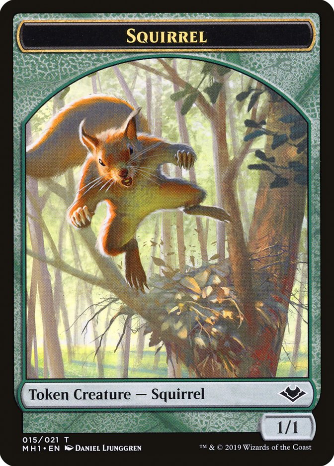 Zombie (007) // Squirrel (015) Double-Sided Token [Modern Horizons Tokens] | Magic Magpie