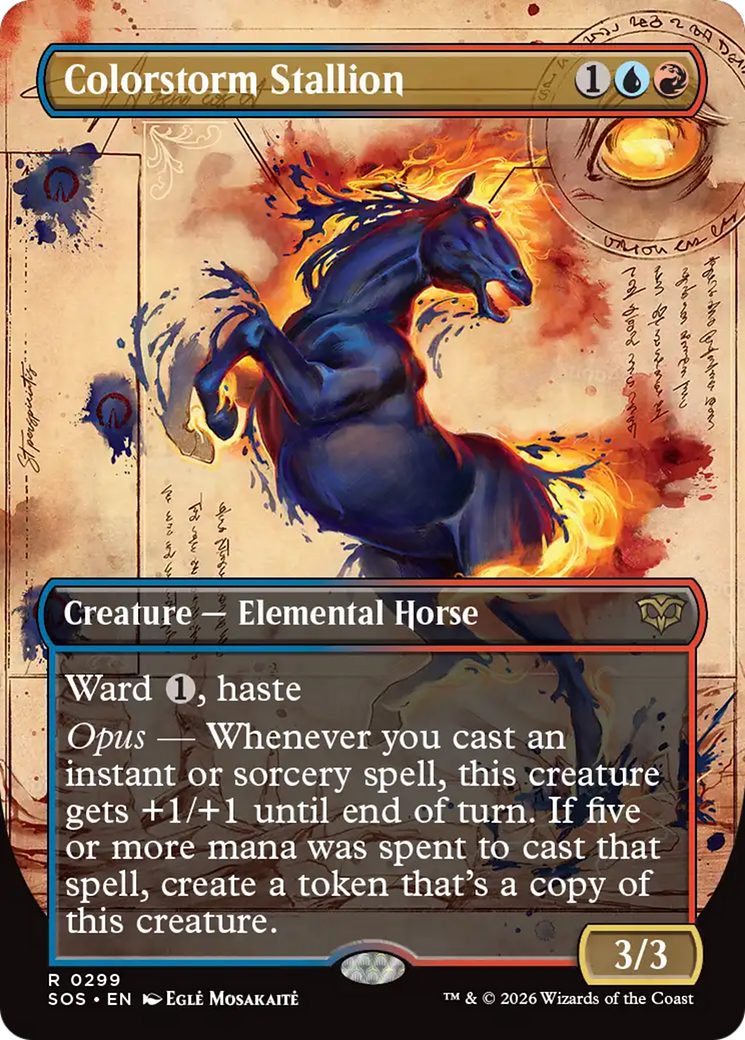 Colorstorm Stallion (Borderless) [Secrets of Strixhaven] | Magic Magpie