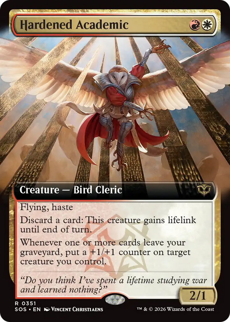 Hardened Academic (Extended Art) [Secrets of Strixhaven] | Magic Magpie