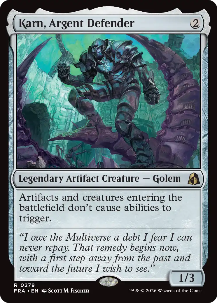 Karn, Argent Defender [Reality Fracture] | Magic Magpie