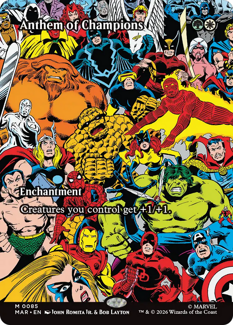 Anthem of Champions (Borderless) [Marvel Universe: Eternal-Legal] | Magic Magpie
