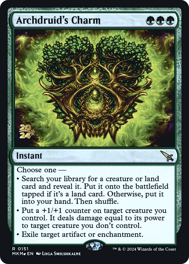 Archdruid's Charm [Murders at Karlov Manor Prerelease Promos] | Magic Magpie