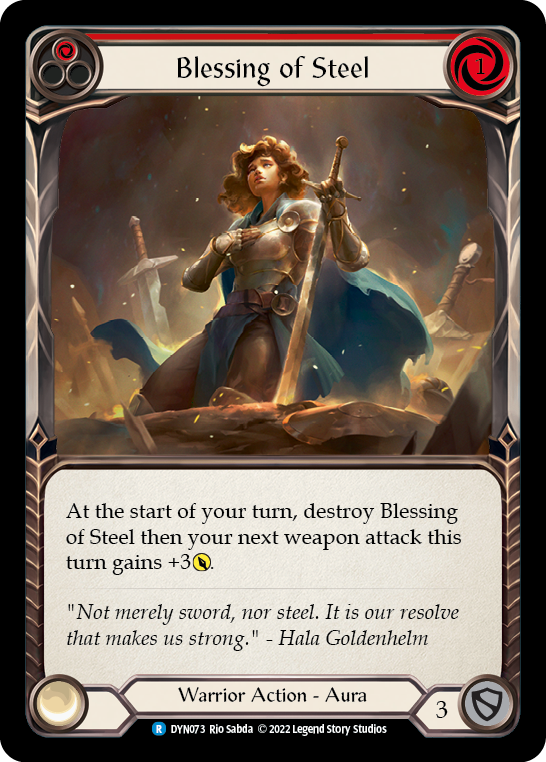 Blessing of Steel (Red) [DYN073] (Dynasty) | Magic Magpie