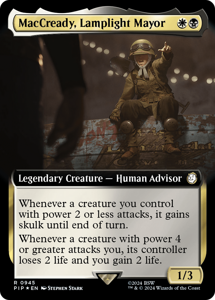 MacCready, Lamplight Mayor (Extended Art) (Surge Foil) [Fallout] | Magic Magpie