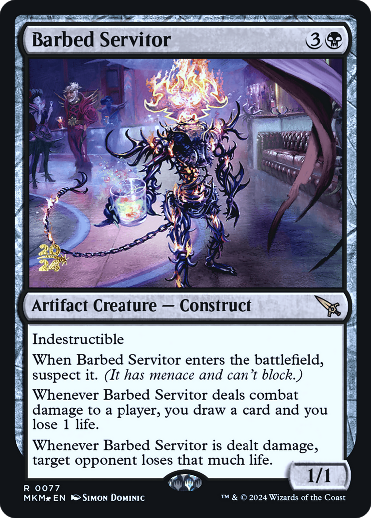 Barbed Servitor [Murders at Karlov Manor Prerelease Promos] | Magic Magpie