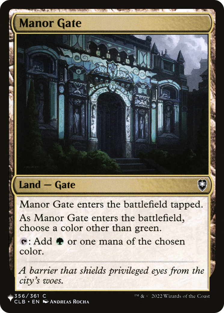 Manor Gate [The List] | Magic Magpie