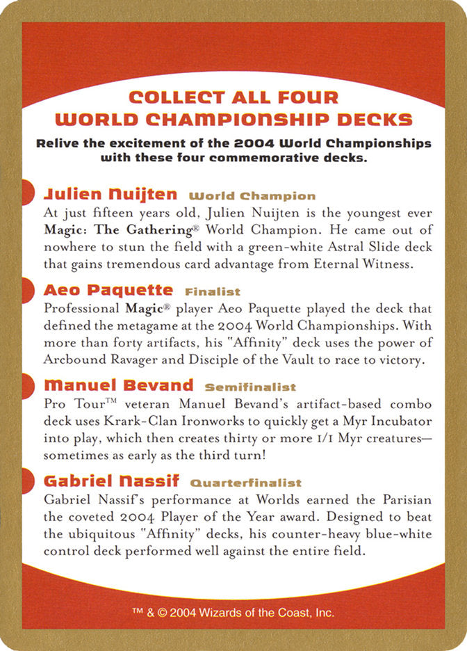 2004 World Championships Ad [World Championship Decks 2004] | Magic Magpie