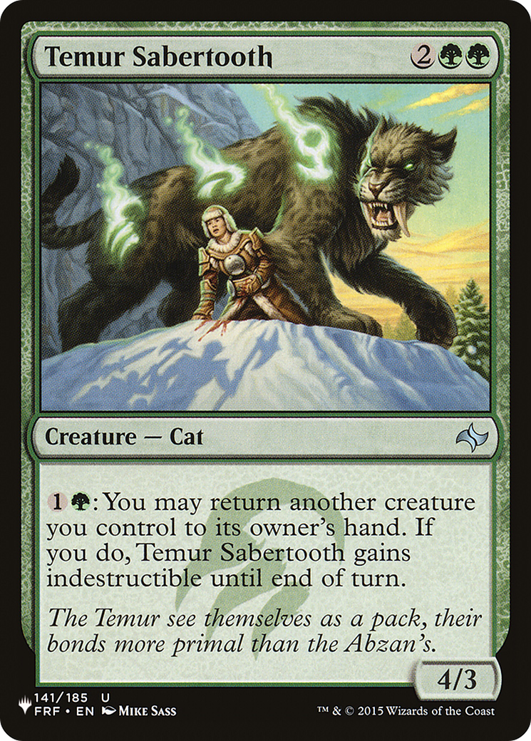 Temur Sabertooth [The List] | Magic Magpie