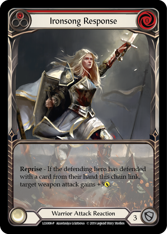 Ironsong Response (Red) [LGS008-P] (Promo)  1st Edition Normal | Magic Magpie