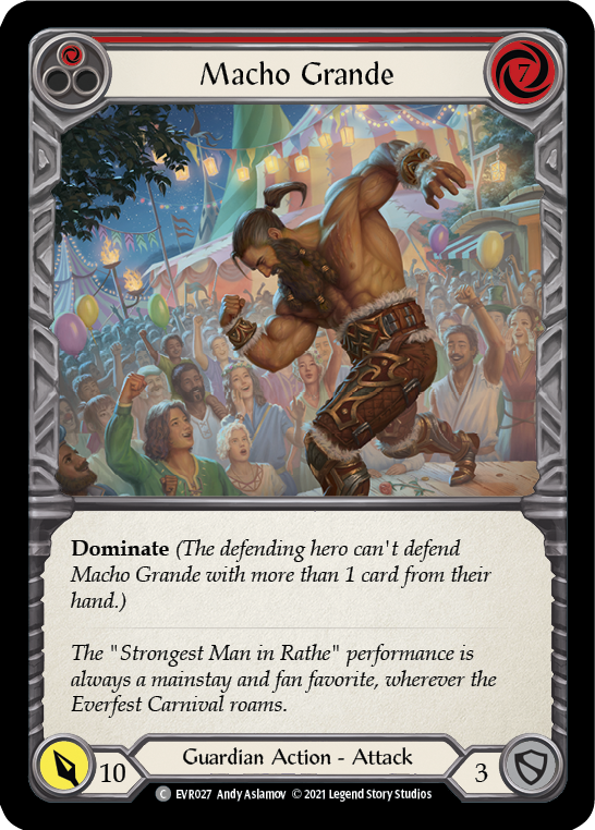 Macho Grande (Red) [EVR027] (Everfest)  1st Edition Rainbow Foil | Magic Magpie