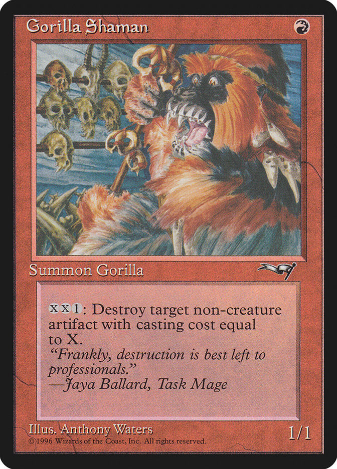Gorilla Shaman (Skulls in Background) [Alliances] | Magic Magpie
