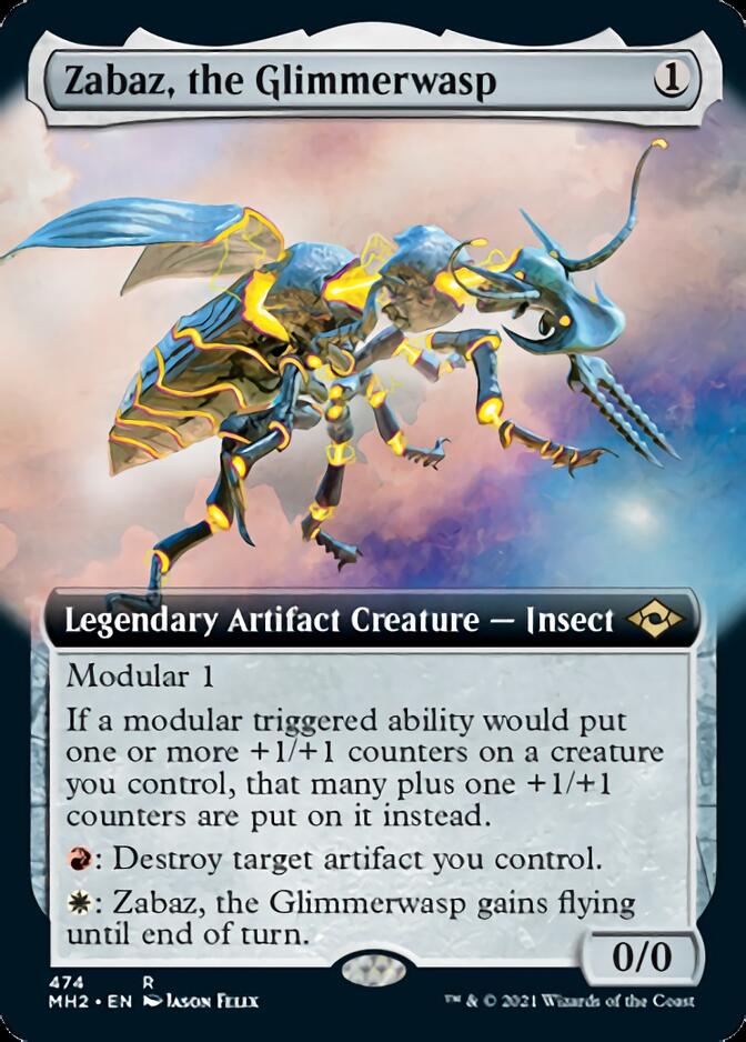 Zabaz, the Glimmerwasp (Extended Art) [Modern Horizons 2] | Magic Magpie